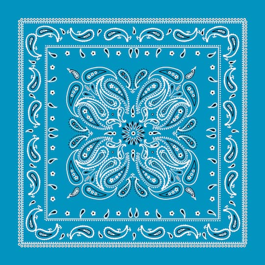 12 Pack: Paisley Bandana by Make Market® in Turquoise | 21" x 21" | Michaels®